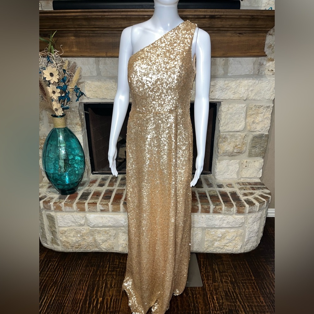 Gold Sequin Formal Gown